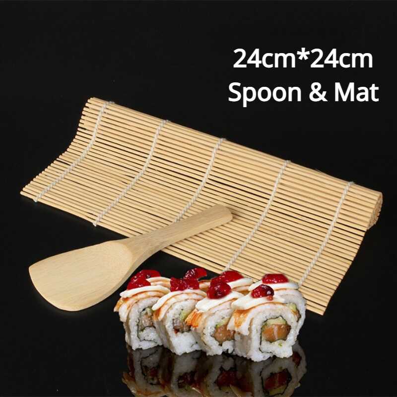 Bamboo Sushi Mat Rollers Set DIY Sushi Rice Kimbap Hand Maker Kit