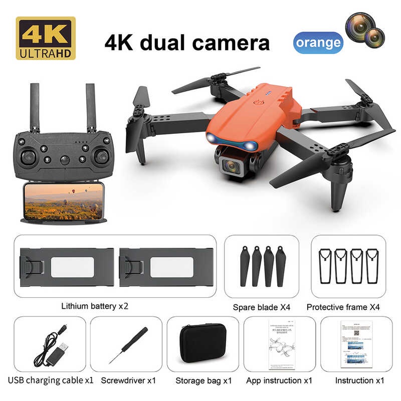 E99 K3 Pro Mini Drone 4K Profesional HD Dual Camera 1080P Obstacle ...