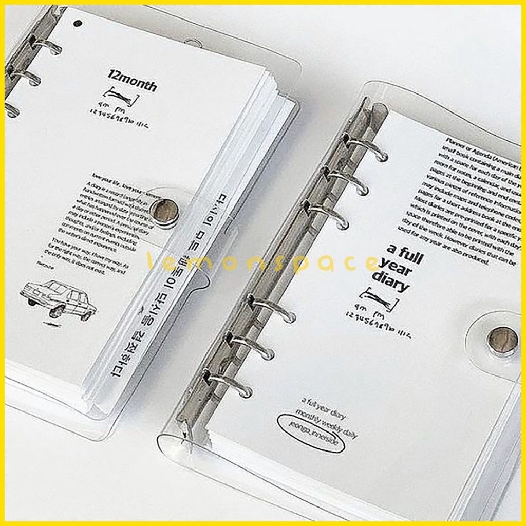 ♨ A7 A6 A5 Soft PVC Binder Notebook Journal Loose Leaf Refill Line ...