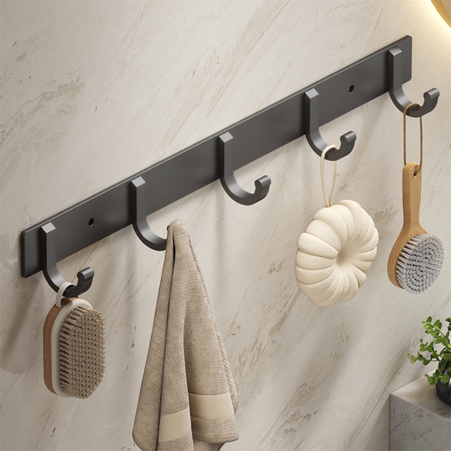 1 Piece Aluminum Wall Hanging Hook Door Coat Coat Rack Bathroom Toilet ...