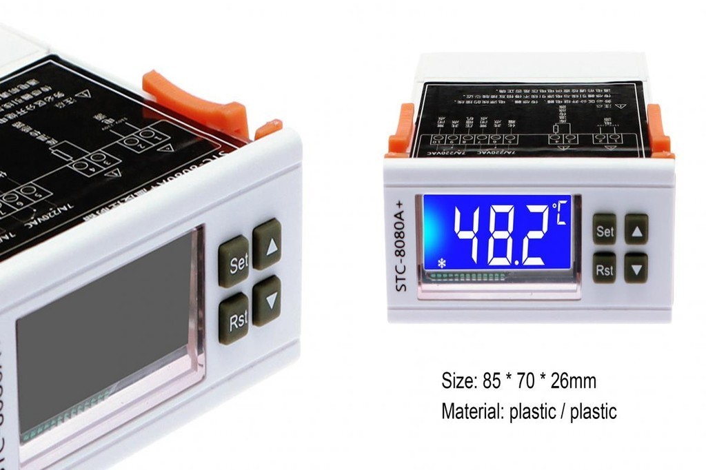 Termostato Digitale STC-8080A+ – 12/24/220V, Timer Automatico, Controllo Temperatura