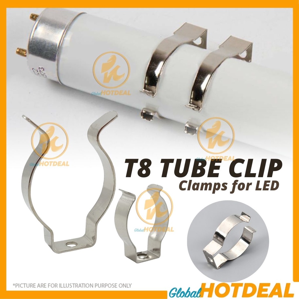 Terry Fluorescent Clip Bracket Hanger Tube Light Fixture Holder Clamps