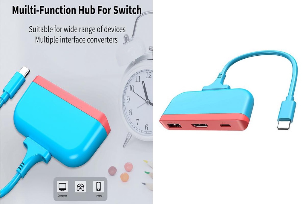 [RB] Small Size Switch TV Hub USBC to 4K USB 30 Switch
