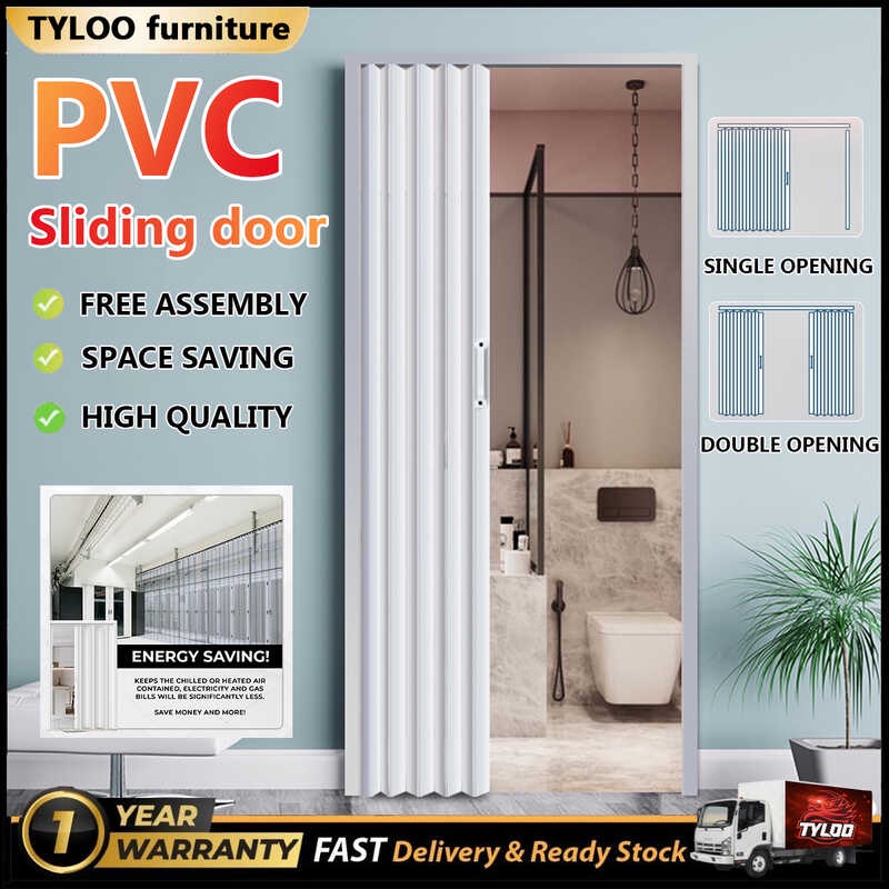 Kitchen Partition Sliding Door Folding PVC Door Accordion Door Divider