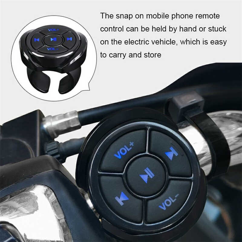 Media Button Remote Controller Car Motorcycle Steering Wheel MP3 Music ...