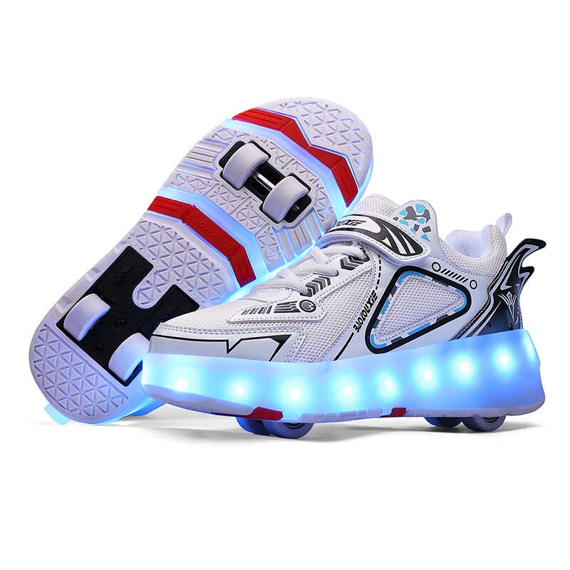 Four Wheel Heelys Skate S Men s And Women s Children Harness Skate Shoes Automatic Double Row Flyi Shopee Philippines