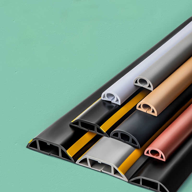 Floor Cable Cover PVC Anti-extrusion Cord Protector Self-Adhesive Power ...
