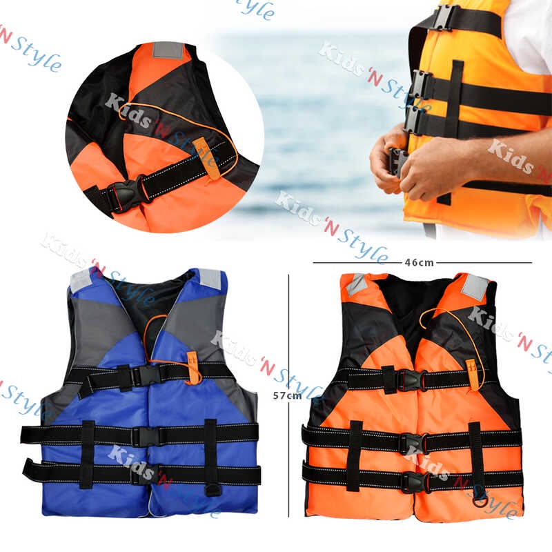 Life Jacket Adult Swimming Polyester Foam Waterproof Life Jacket Vest with Whistle for Drowning