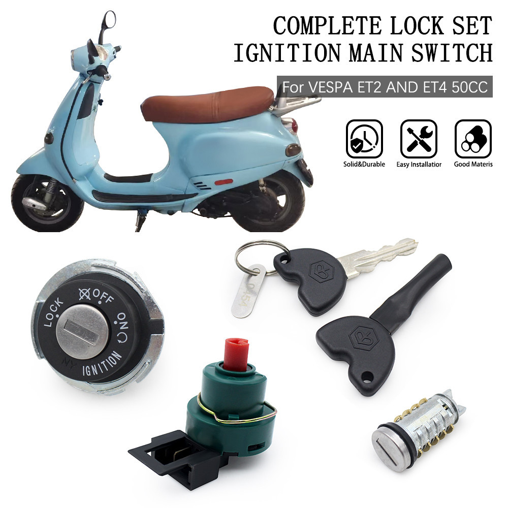 Motorcycle Ignition Switch Seat Gas Fuel Tunk Cap Lock With Key Set for ...