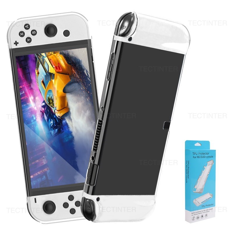 Transparent TPU Protective Shell Case For Nintendo Switch OLED Console ...