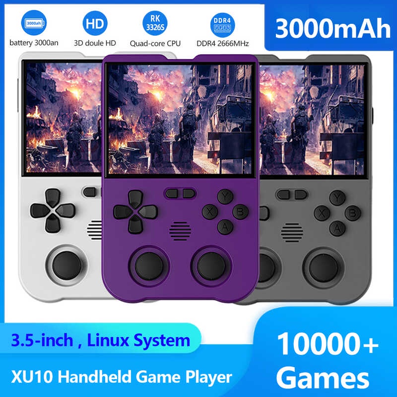 Game Console 3000mAh Battery Linux System Portable Video G 3.5 Inch IPS ...