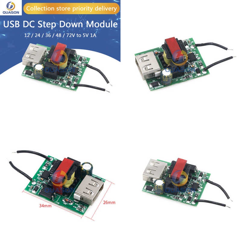 USB DC Step Down Module Isolated Power Supply Buck Converter Stabilizer ...