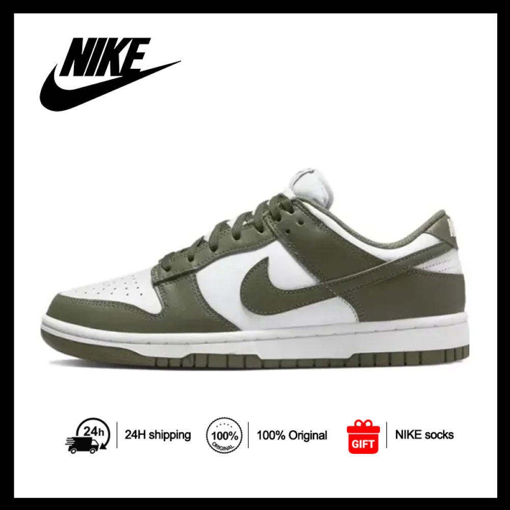 Nike Dunk Low Medium Olive White Olive Green DD1503-120 Low-top Board  Shoes