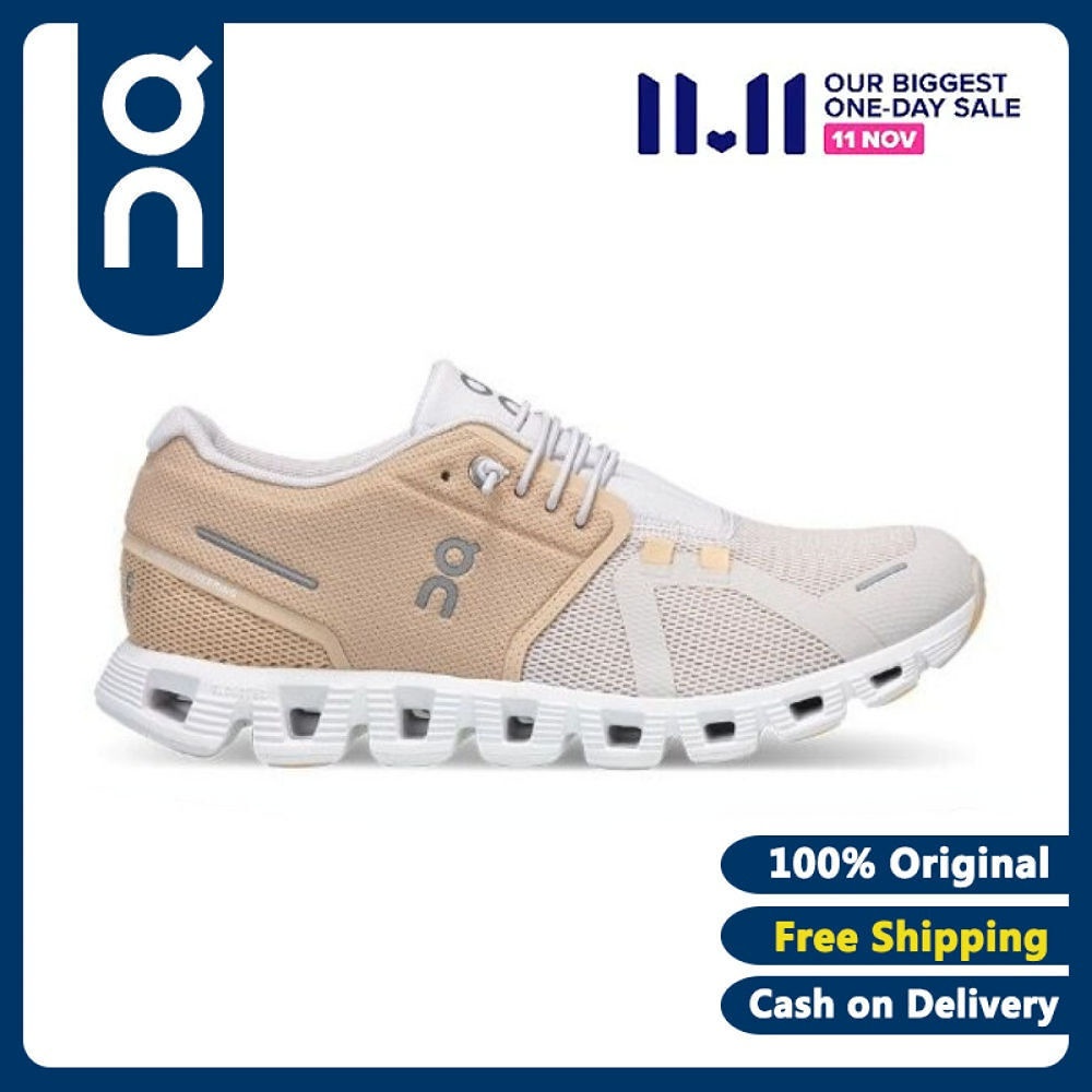 100 Legit n Running Cloud 5 Khaki White Women s Low top Running Shoes Shopee Philippines