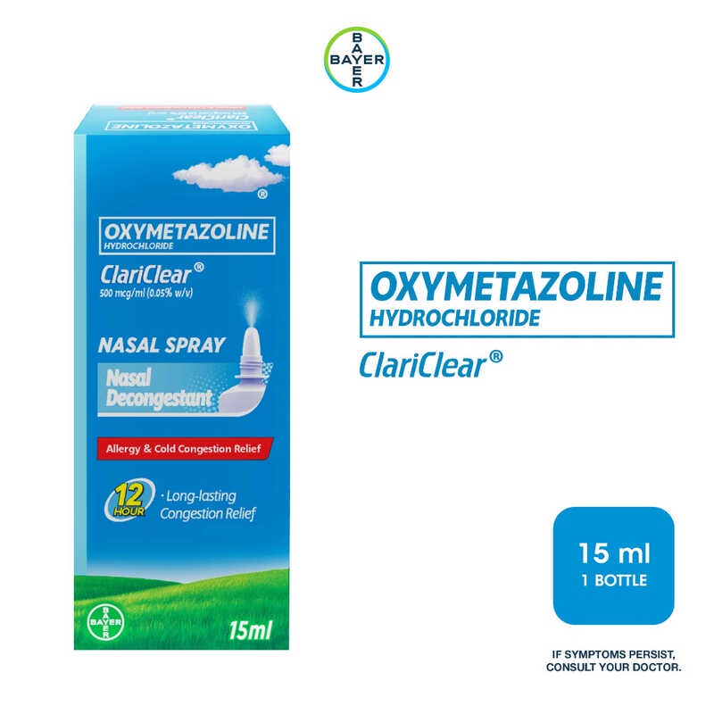 Clariclear Oxymetazoline Hcl 0.05 Nasal Decongestant Spray