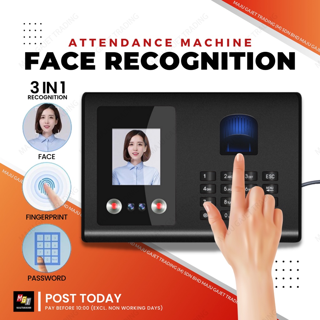 Face Fingerprint Attendance Thumbprint Machine Time Clock Absence