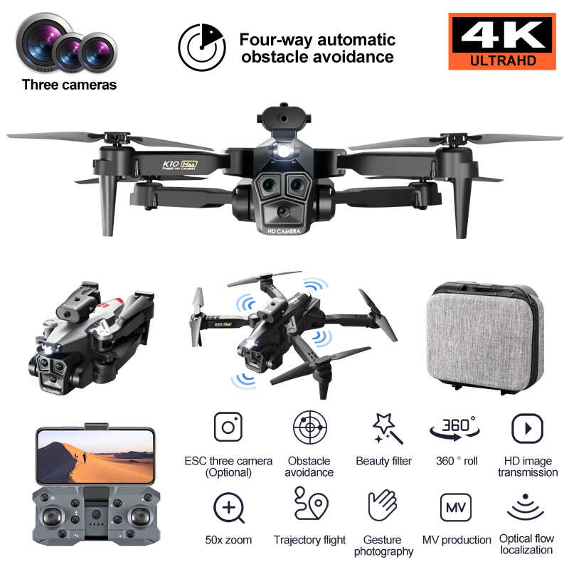 K10 MAX Folding Quadcopter Drone para sa High-definition Aerial ...