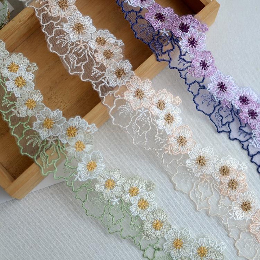 Appliqué Dentelle Guipure Fleur Brodée - 32x32cm, Polyester - Pour Couture DIY, Décoration Vêtements, Accessoires