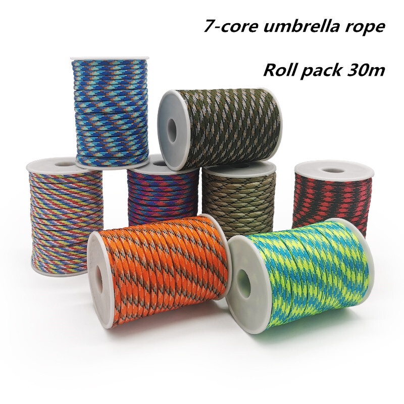7-Core 550 Paracord 100FT(31M) 4mm Parachute Cord Outdoor Camping