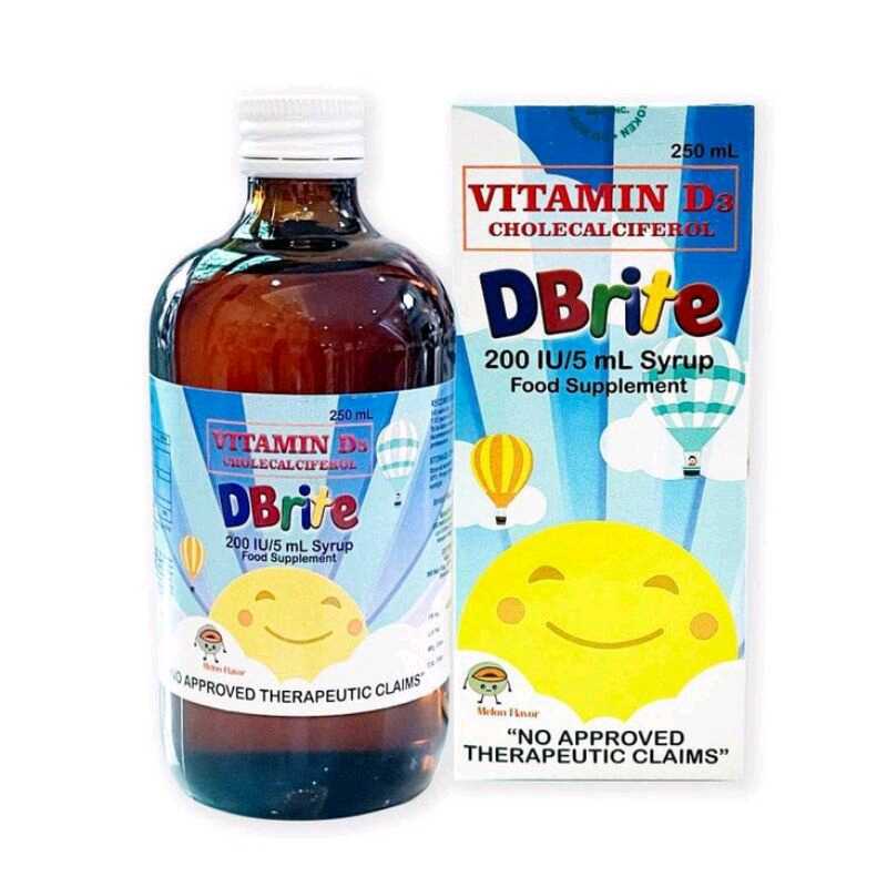 Vitamin D3 for kids | DBrite 200iu/5mL Syrup, 250mL | Shopee Philippines
