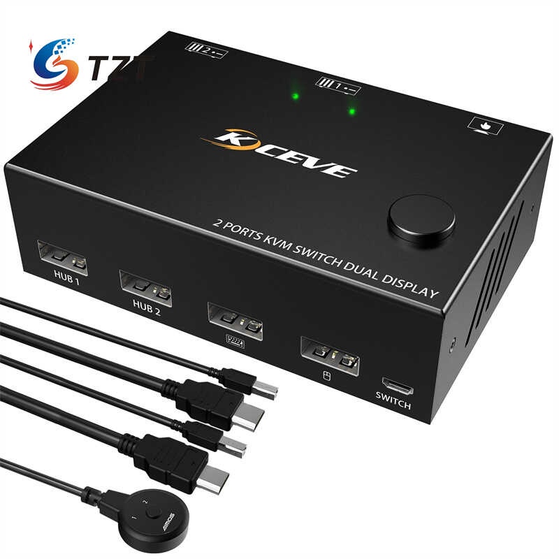 KVM Switch Dual Display 4K HDMI KVM Switch Dual Monitor Kc-Kvm202 Para ...