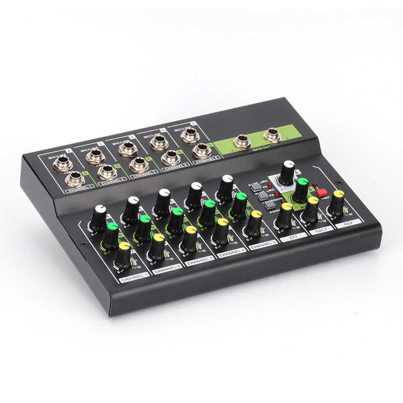 10 Channel Digital DJ Sound Controller Mini Mixer Stereo Mic/Line Mini ...