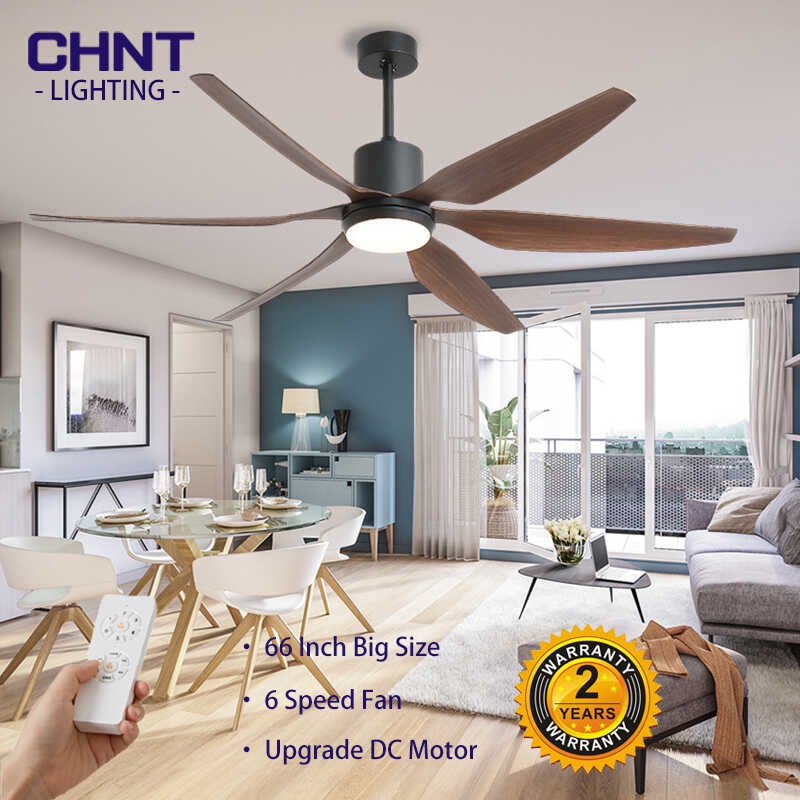 CHNT Nordic Modern Ceiling Fan With Light And Remot Control 66Inch ...