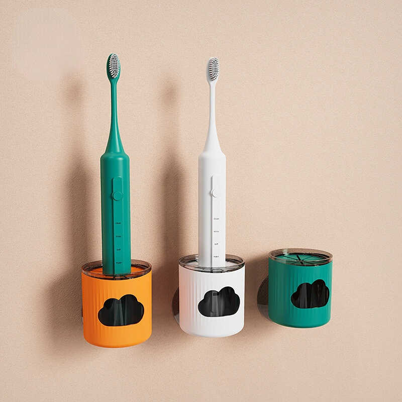 Wall-Mounted Electric Toothbrush Rack, Storage Set, Toilet Drain ...