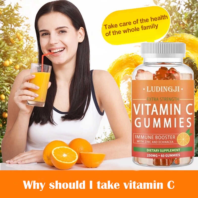 Vitamin C Gummy Immunity Boost for Adults & Kids Ascorbic Acid Vegan