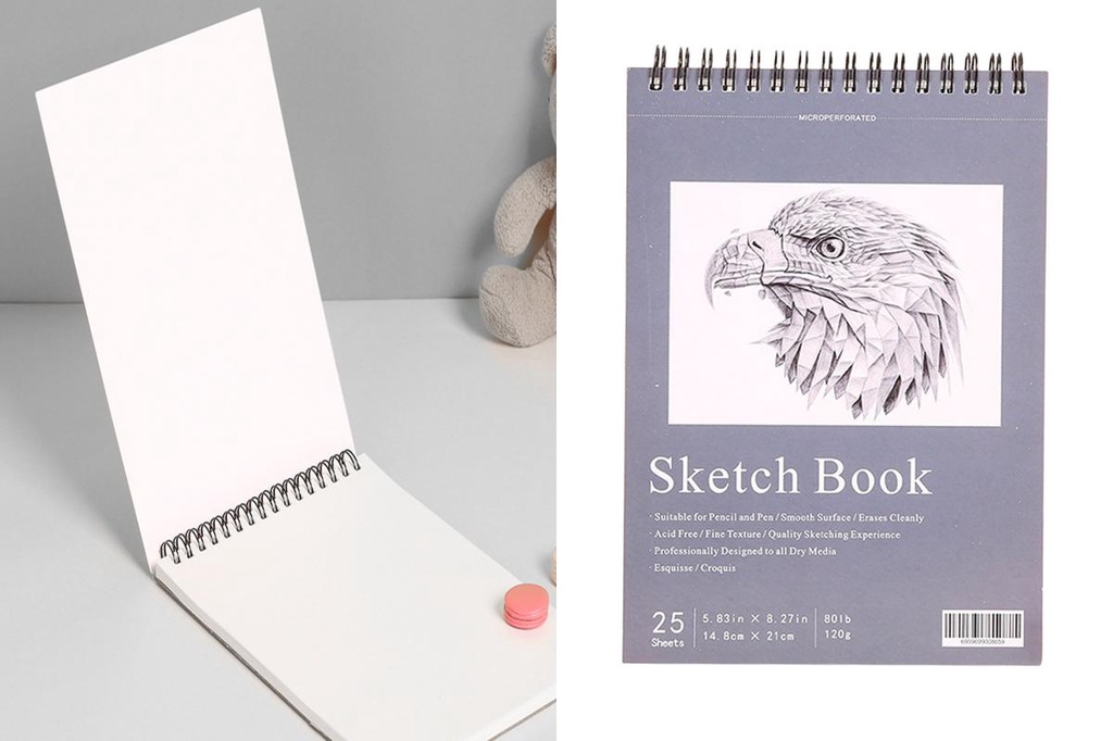 {xiapimart} Art Sketchbook Acid-free Paper Sketchbook Premium Spiral ...