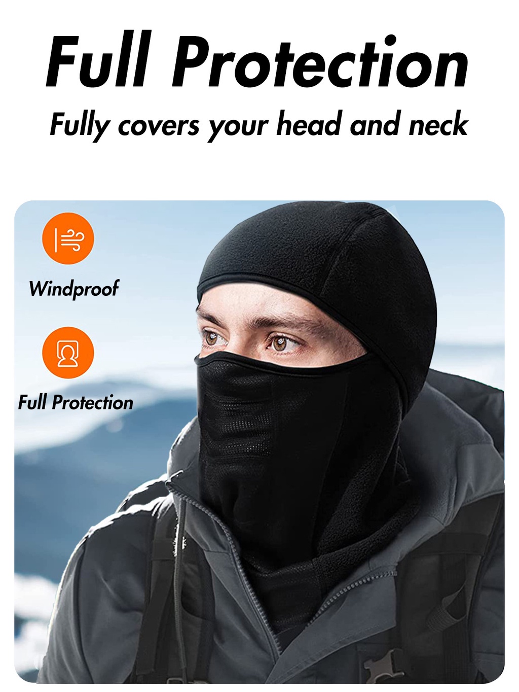 Musion Winter Balaclava Fleece Thermal Ski Mask Windproof Breathable ...