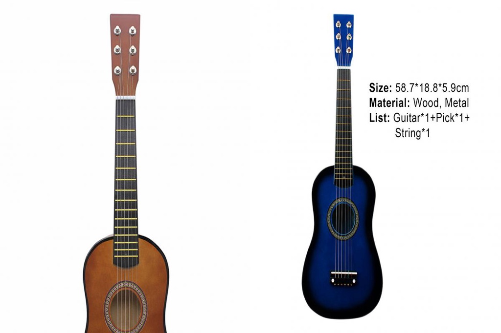 WT| 23-Inch 6 Strings Children Guitar Smooth Edge Wood Educational MIni ...