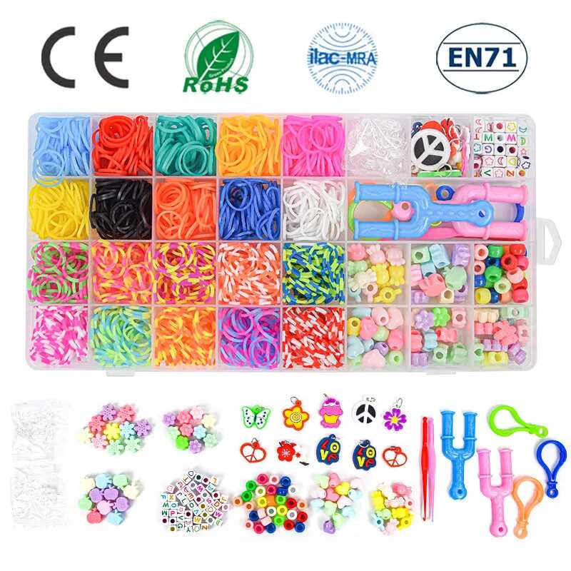 1500 Pcs Rubber Bands Para Sa Pagweaving Ng Bracelet Paggawa Ng Kit Diy ...