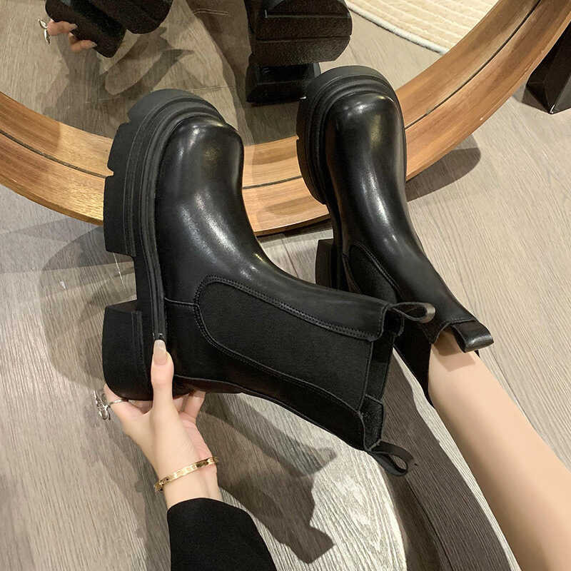 Martin Chelsea Boots Women's Spring And Autumn Single 2025 New Big Head ...