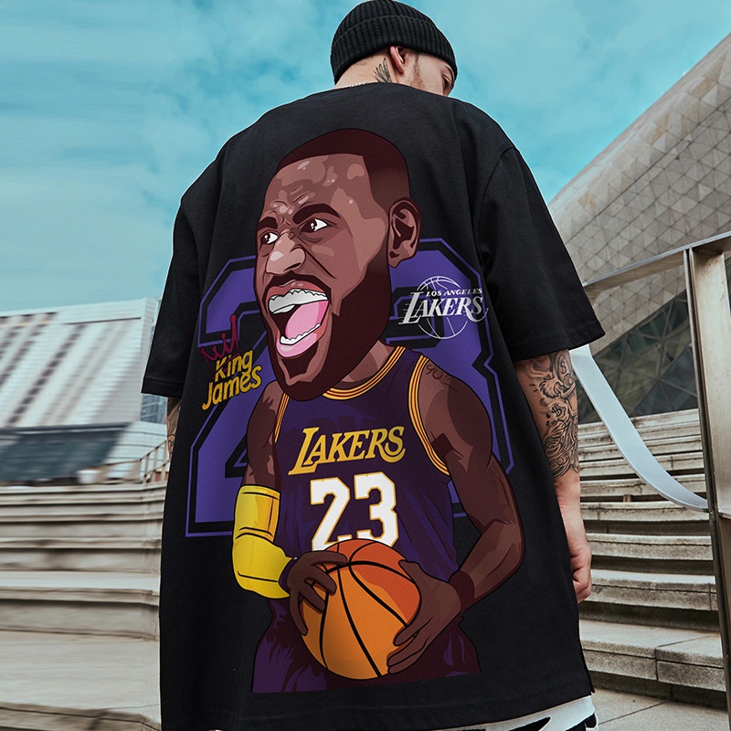 NBA Los Angeles Lakers LeBron James Collector s Edition Printed Short Sleeve T shirt Minimalist Size S 3XL 180gsm Cotton Shopee Philippines