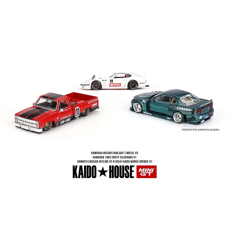 Kaido House + Minigt 1 64 Chevrolet Sierado Kaido V1 Khmg066 Car Alloy 