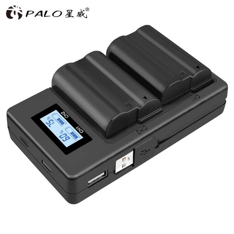 EN-EL15C 2500mAh EL15C EN EL15 Battery + LCD Dual Charger for Nikon Z5 ...