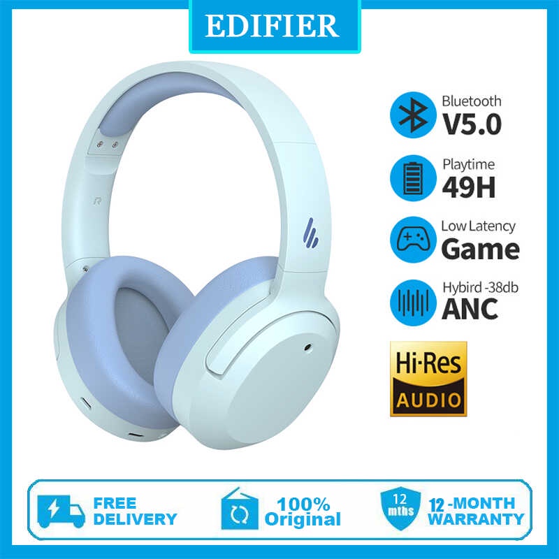 EDIFIER W820NB ANC Wireless Headphones Bluetooth Headsets Hi-Res Audio ...