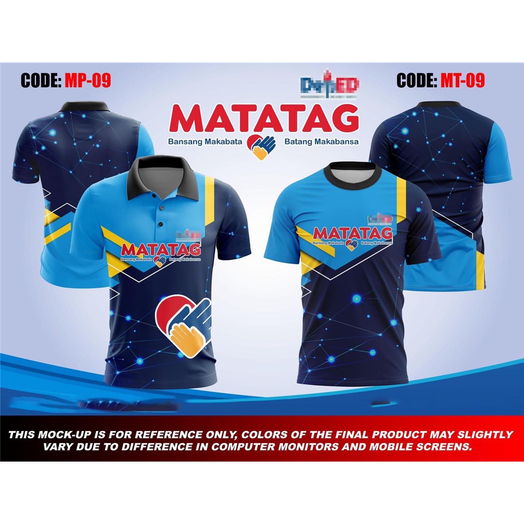 MATATAG UNIFORM SUBLIMATION DEPED BADGE TSHIRT FOR MEN AND WOMEN POLO ...