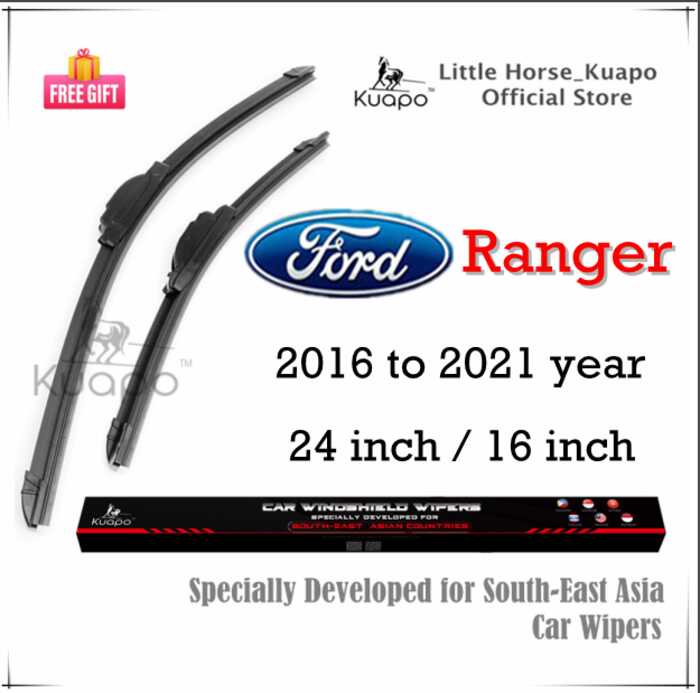 2016-2021 Ford Ranger Wiper Blade Para XLT XLS Fx4 Wildtrak/Raptor At ...