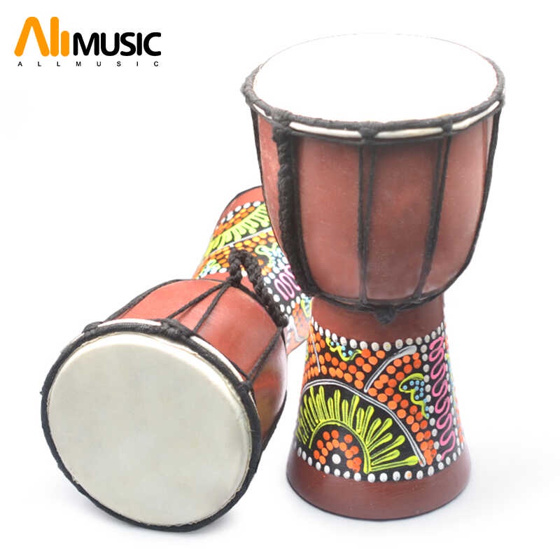 African Djembe 5 Inch Percussion Hand Drum For Sale Wooden Jambe/ Doumbek Drummer with Pattern