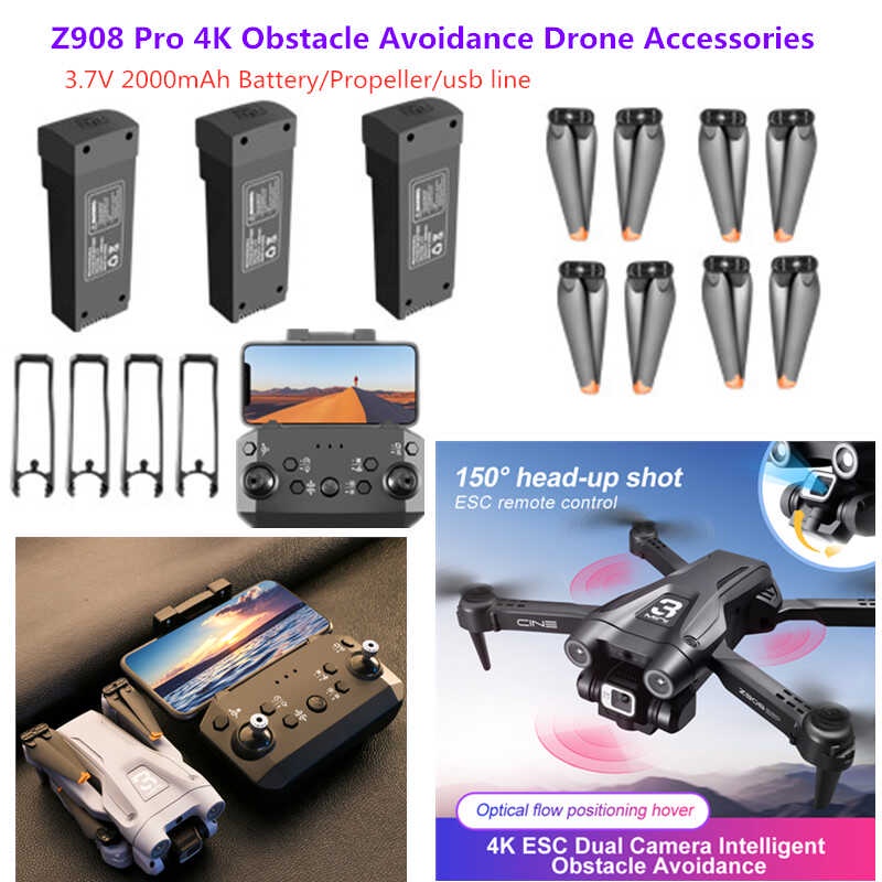 3.7V 2000mAh battery for Z908 PRO Obstacle Avoidance Drone Accessories ...