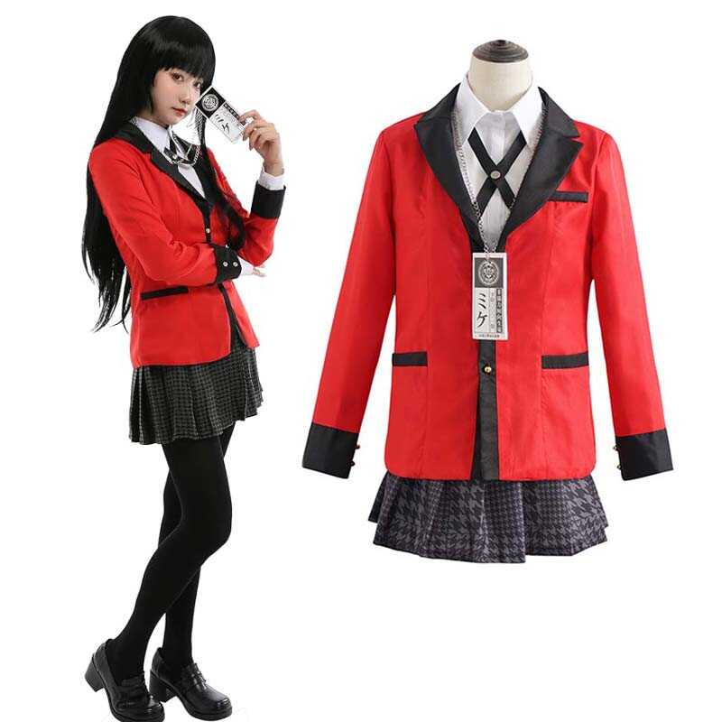 Halloween Anime School Uniform Women's Yumeko Cosplay Costume ACFG002