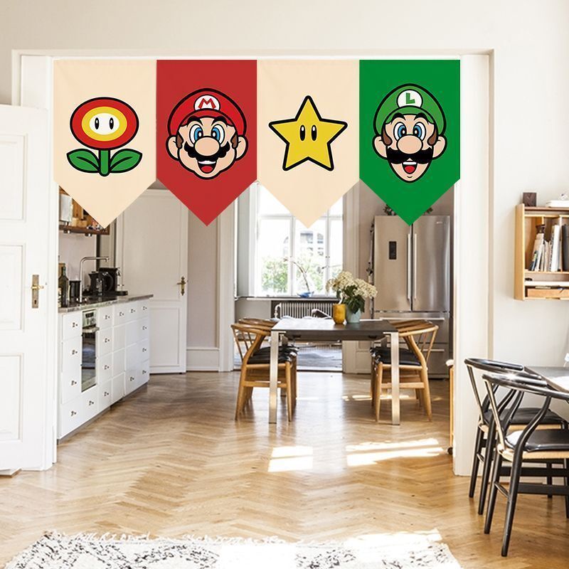 Super Mario Triangle Flag Door Block Short Bedroom Partition Half ...