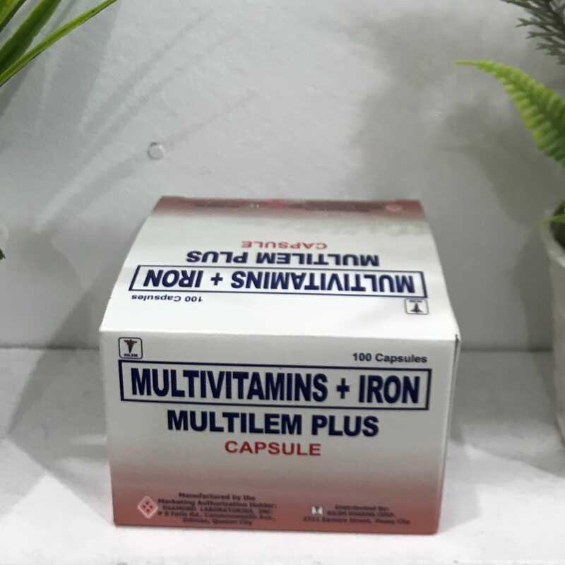 Multivitamins + Iron Multilem Plus Capsule (100 Capsule) Shopee