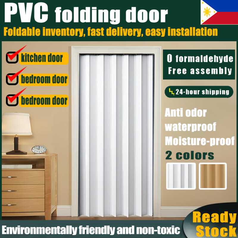 Accordion Sliding Door PVC Indoor Folding Door Kitchen/Bathroom/Living