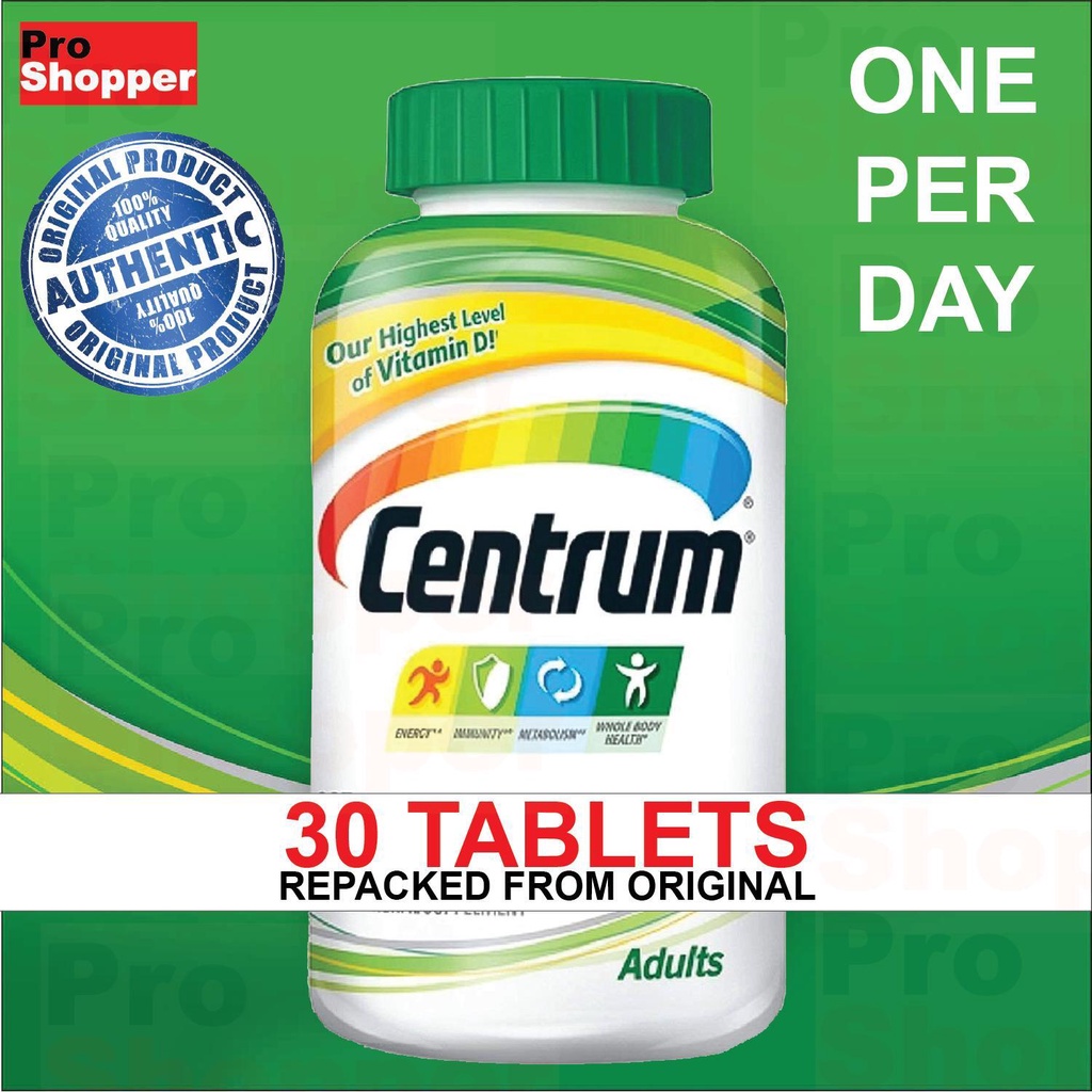 Centrum MultiVitamin MultiMineral for Adults 30 Tablets Shopee