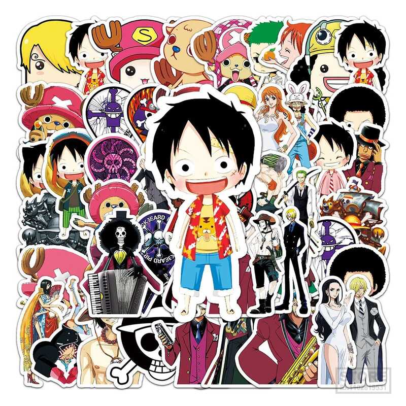 56pcs Anime One Piece Stickers Decals Graffiti Skateboard Laptop Phone ...
