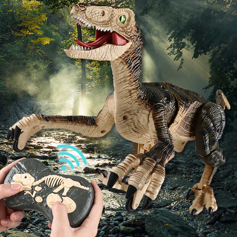 2.4G RC Dinosaur Raptor Jurassic Remote Control Velociraptor Toy