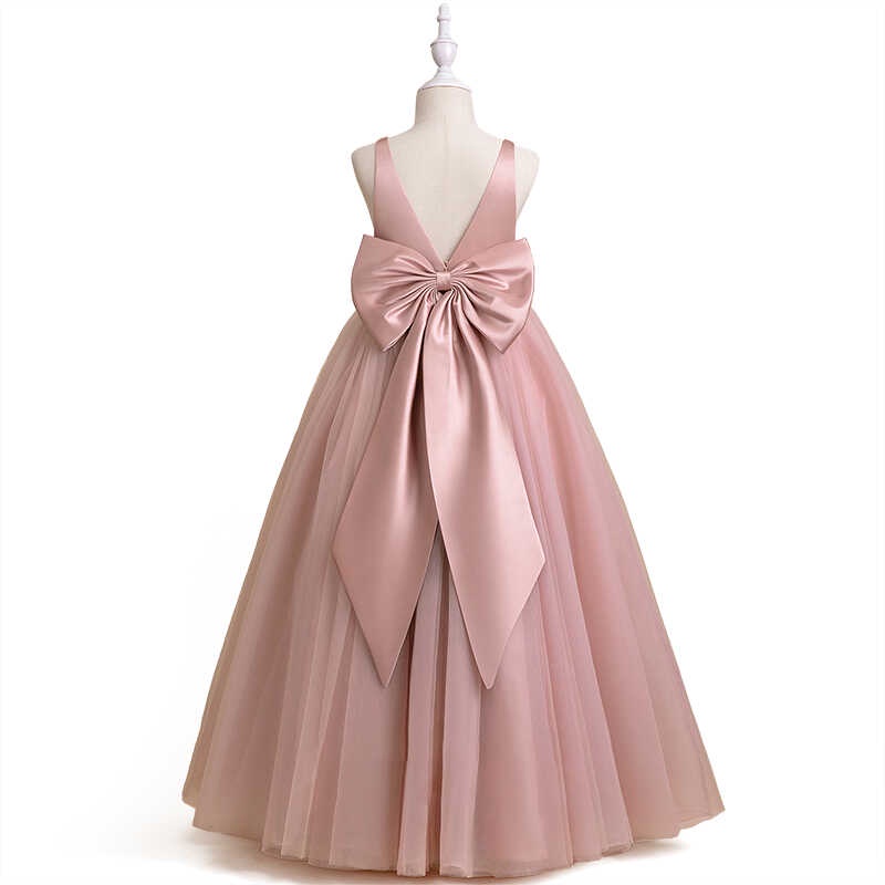 Elegante Girls Big Bow Dress Teen Girl White First Communion Ceremony ...
